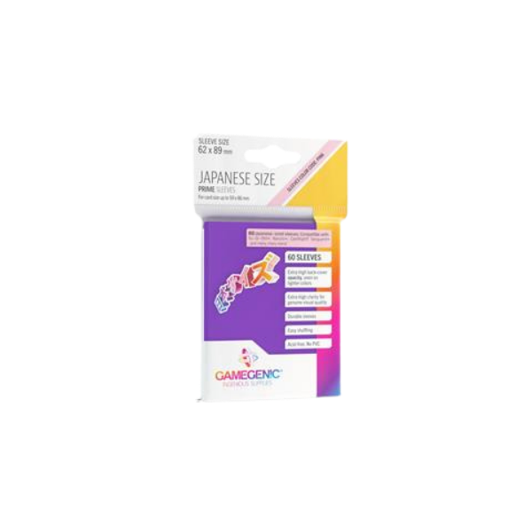 Gamegenic – PRIME Japanese Sized Sleeves Purple (60 Sleeves)