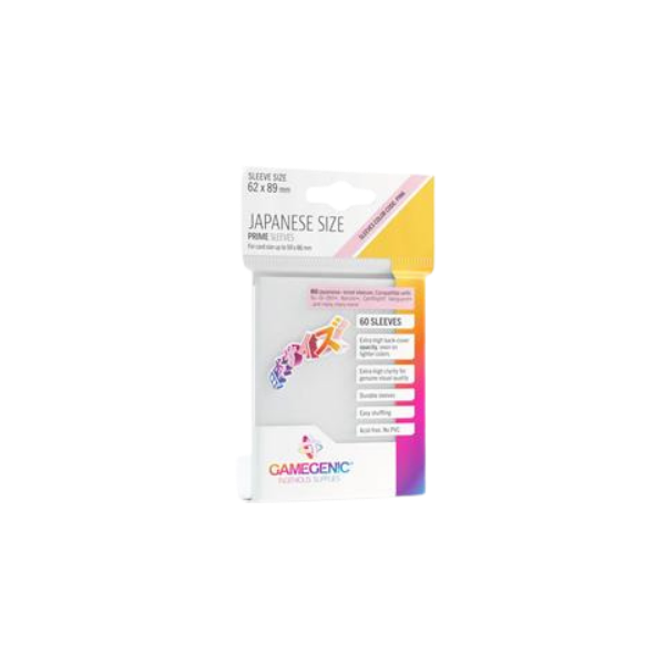 Gamegenic – PRIME Japanese Sized Sleeves White (60 Sleeves)