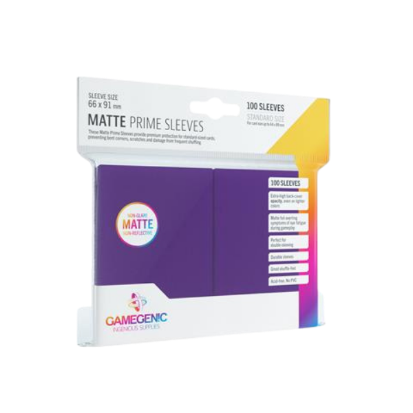 Gamegenic – Matte Prime Sleeves Purple (100 Sleeves)