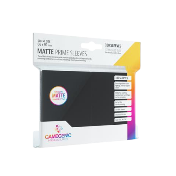 Gamegenic – Matte Prime Sleeves Black (100 Sleeves)