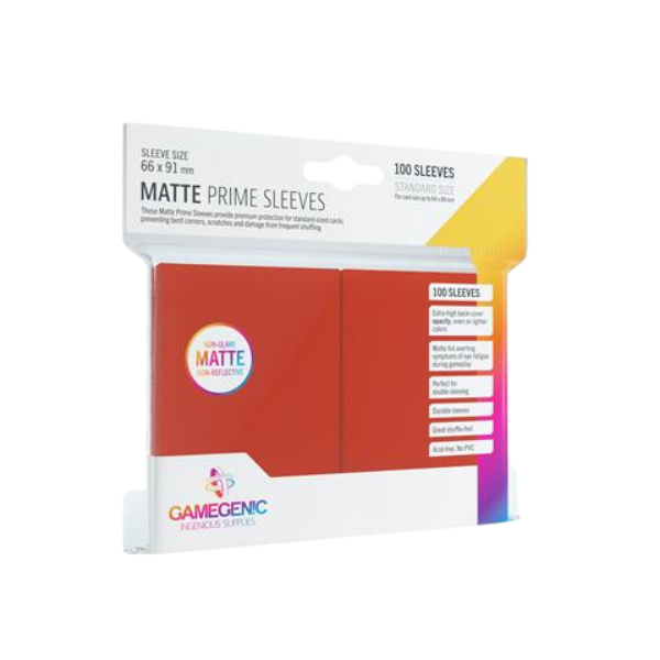 Gamegenic – Prime Sleeves Red (100 Sleeves)