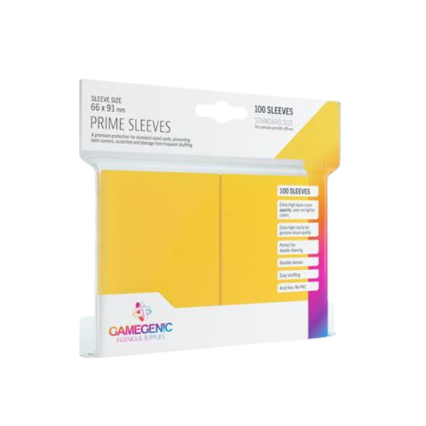 Gamegenic – Prime Sleeves Yellow (100 Sleeves)