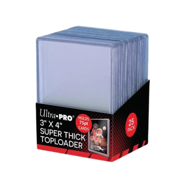 UP – 3″ x 4″ Thick 75PT Toploader (25 Pieces)