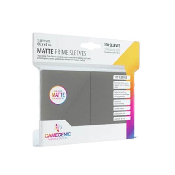 Gamegenic Matte Prime Sleeves (Grigio Scuro) (100 Sleeves)