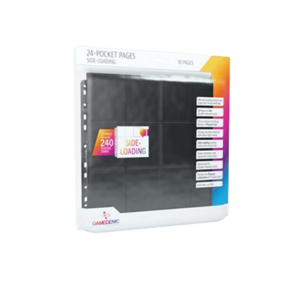 10 Gamegenic 24-Pocket Side-Loading Pages (Nero)