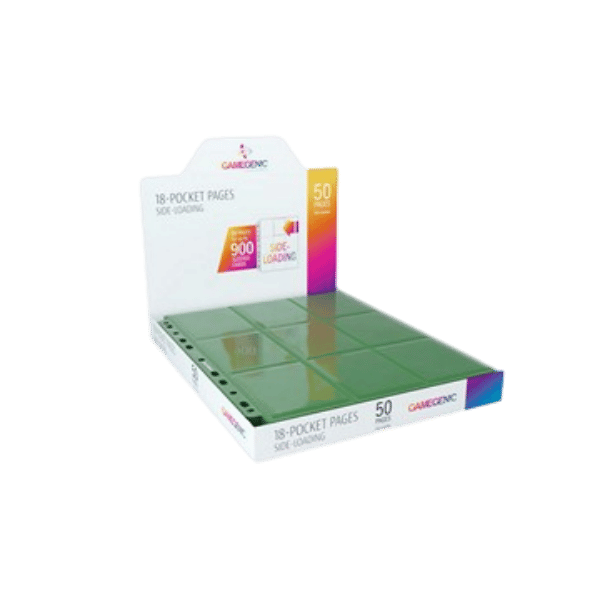 50 Gamegenic 18-Pocket Side-Loading Pages (Verde)