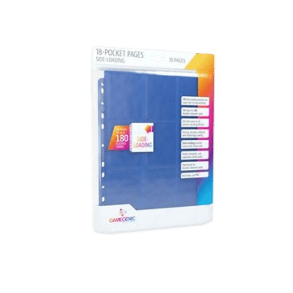 10 Gamegenic 18-Pocket Side-Loading Pages (Blu)