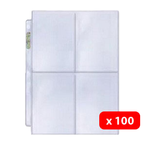 100 Ultra Pro Mini PLATINUM 4-Pocket Pages | English