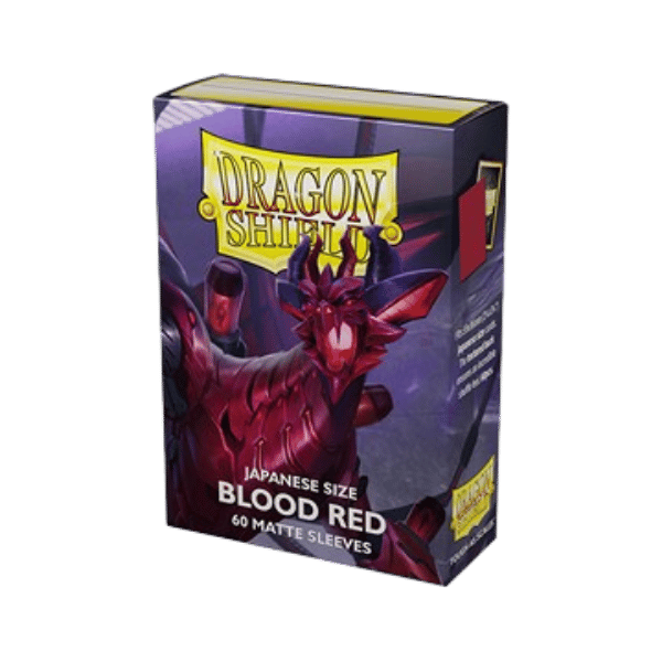Dragon Shield Japanese Matte Sleeves – Blood Red ‘Juusouken’ (60 Sleeves)