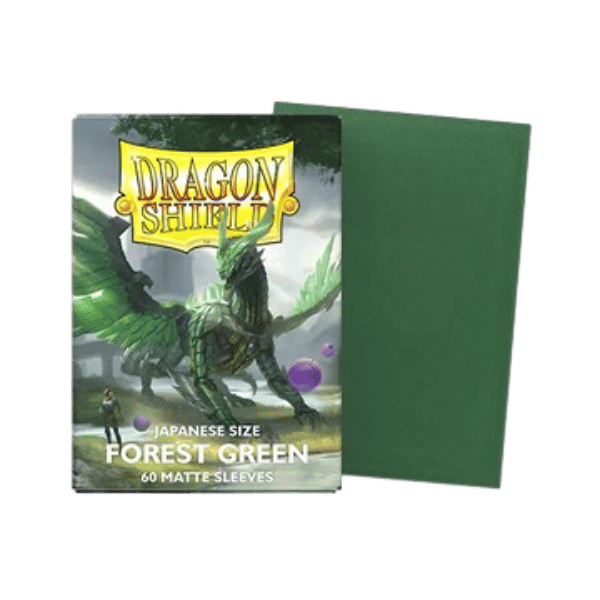 Dragon Shield Japanese size Matte Sleeves – Forest Green (60 Sleeves)