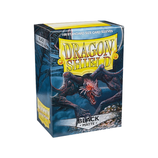 Dragon Shield Standard Sleeves – Matte Black (100 Sleeves)