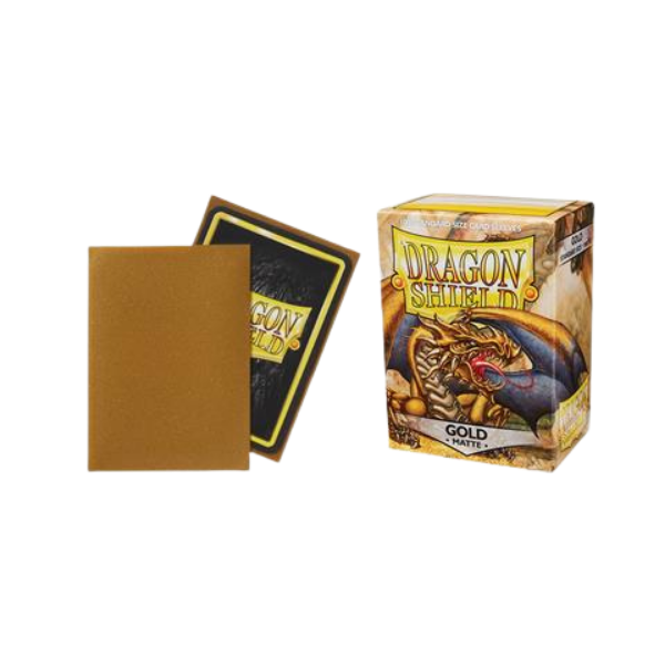 Dragon Shield Standard Sleeves – Matte Gold (100 Sleeves)