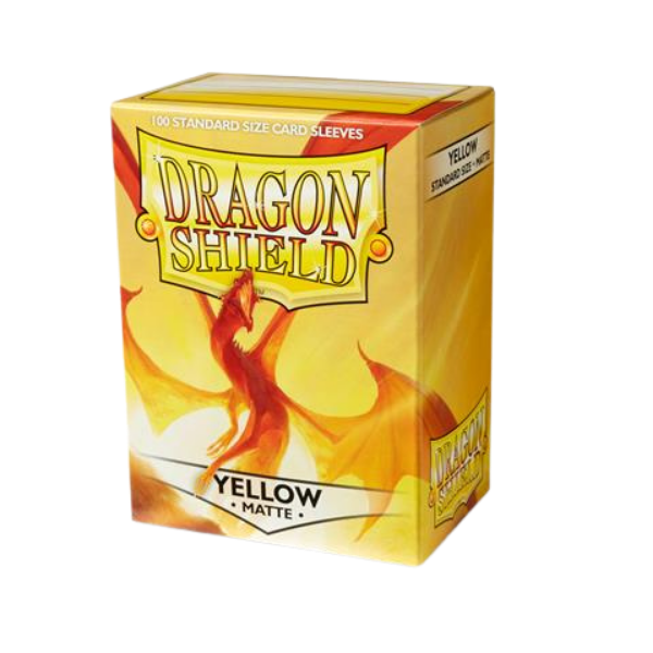 Dragon Shield Standard Sleeves – Matte Yellow (100 Sleeves)