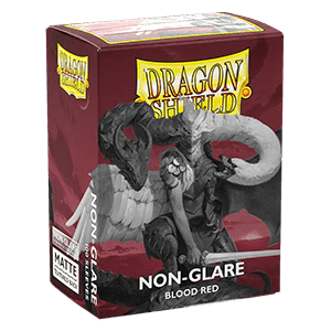 Dragon Shield Matte Non-Glare Sleeves – Blood Red (100 Sleeves)