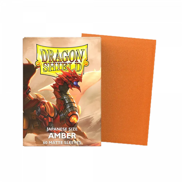 Dragon Shield Japanese Matte Sleeves – Amber (60 Sleeves)