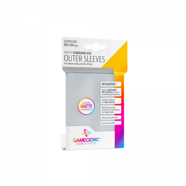 Gamegenic – Outer Sleeves Matte Standard Size (50 Sleeves)